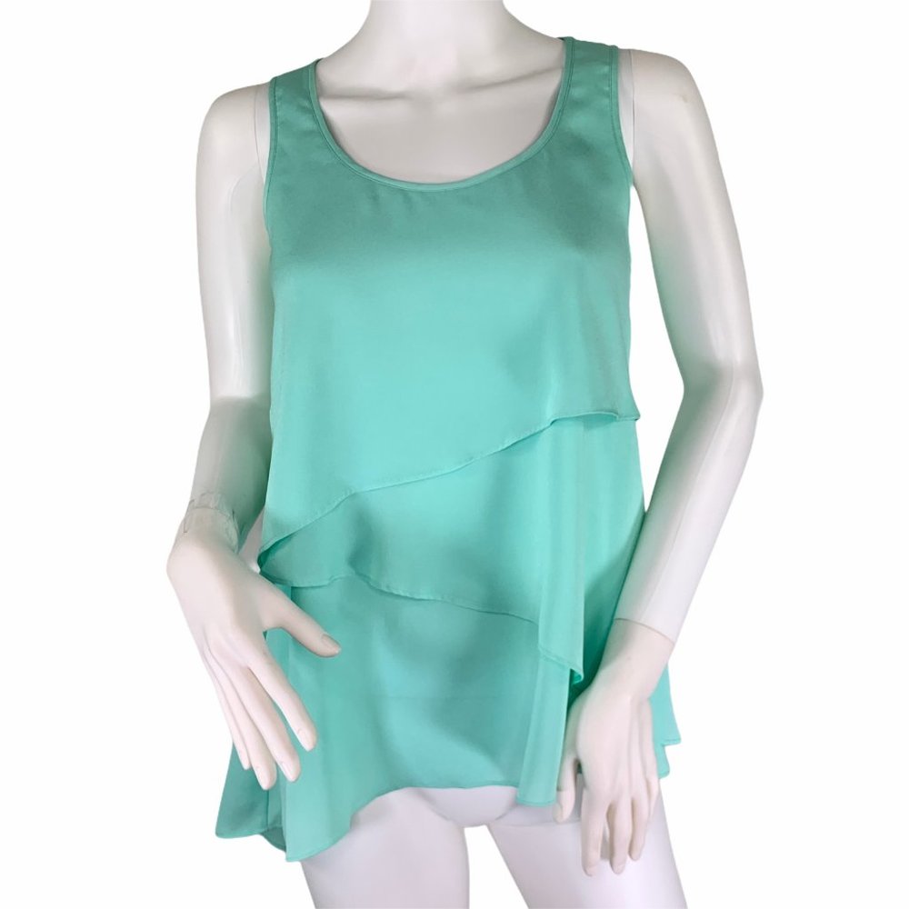 Gianni Bini Tiered Layered Sleeveless Top Size XS